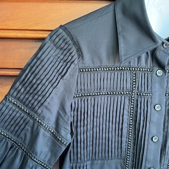 Black Button Down Top - Picture 4 of 7